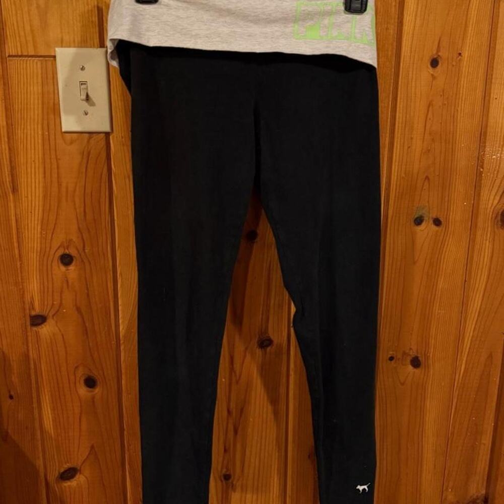 Victorias secret pink black leggings